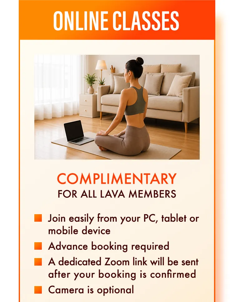Online classes for all LAVA members. Join easily from your PC, tablet or mobile device. Advance booking required. A dedicated Zoom link will be sent after your booking is confirmed. Camera is optional.